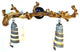 Grapevine and Wine Barrel Ring Vanity Light - Malvasia - Made from CA grapevines