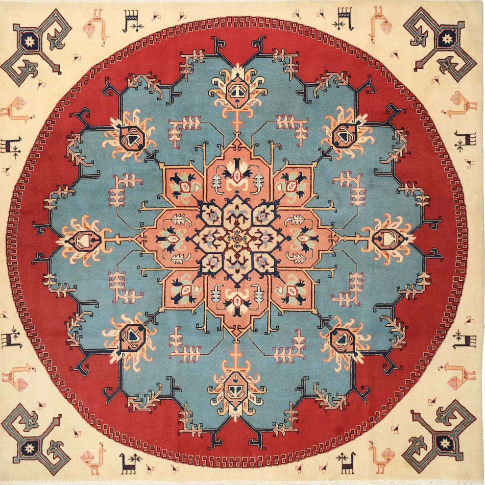 Ahgly Company Indoor Square Traditional Area Rugs, 3' Square