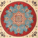 Ahgly Company Indoor Square Traditional Area Rugs, 3' Square