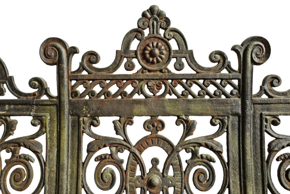 Consigned French Cast Iron Garden Bench