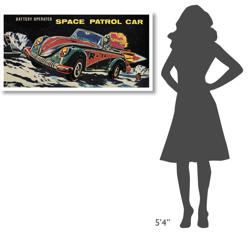 "Battery Operated Space Patrol Car" Digital Paper Print by Retrotrans, 46"x24"