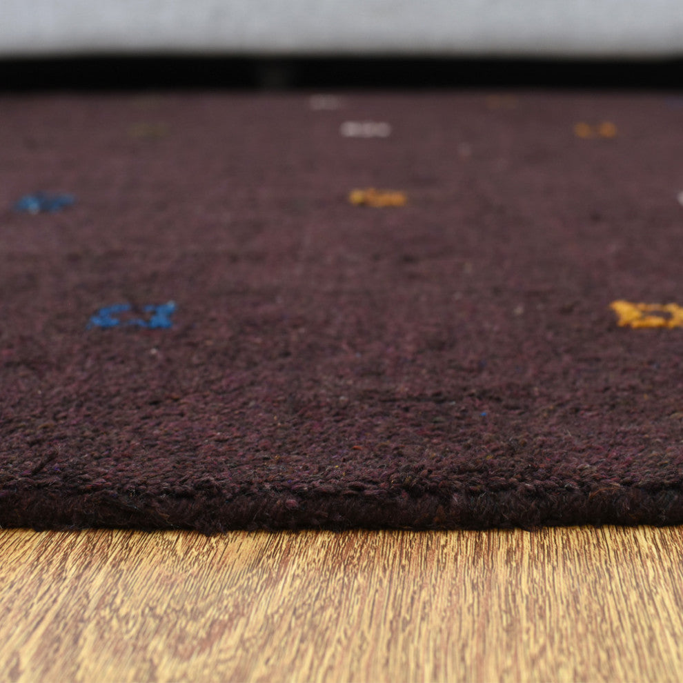 HAND KNOTTED LOOM SILK ECO-FRIENDLY AREA RUG-8'x10',Rectangle,Brown,Contemporary