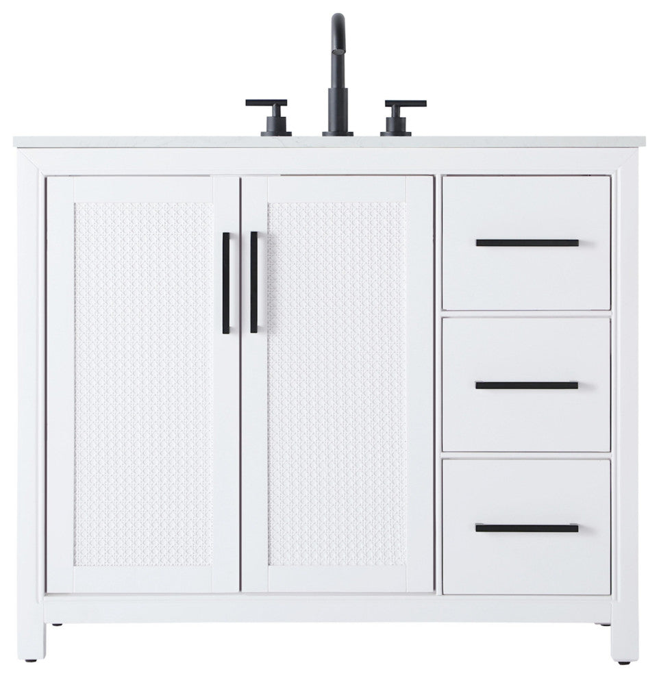 Elegant Lighting VF29542 Alina 42" - White