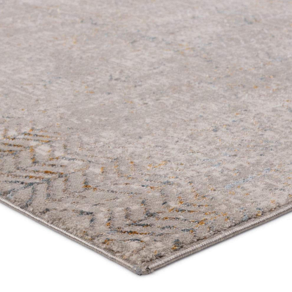Vibe by Jaipur Living Sylvana Trellis Gray/ Blue Area Rug 5'3"X8'