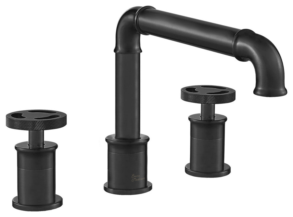 Avallon Widespread, Double Handle, Bathroom Faucet, Matte Black