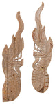 Pair of 18th Century Carved Thai Naga Panels