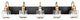 Dimmable Vanity Light With Crystal Accents, Black/Gold, 5 Light