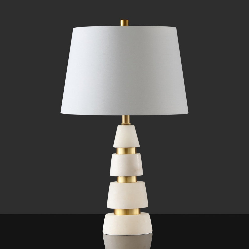 Safavieh Couture Zhang Alabaster Table Lamp White/Gold