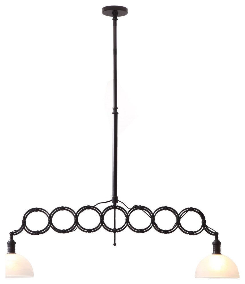 Pendant Ceiling Light Fixture, Glass Metal, Antique Black, Gold, Industrial