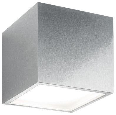 Modern Forms Bloc LED Up or Down Wall Light, Brushed Aluminum