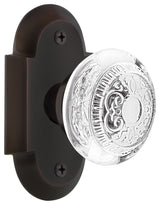 Cottage Plate Double Dummy Crystal Egg and Dart Knob, Timeless Bronze, COTCED