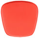 Red Faux Leather Cushion Chair Pad