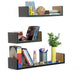 Gray Space U-Shaped Leather Wall Shelf / Bookshelf / Floating Shelf (Set of 3)