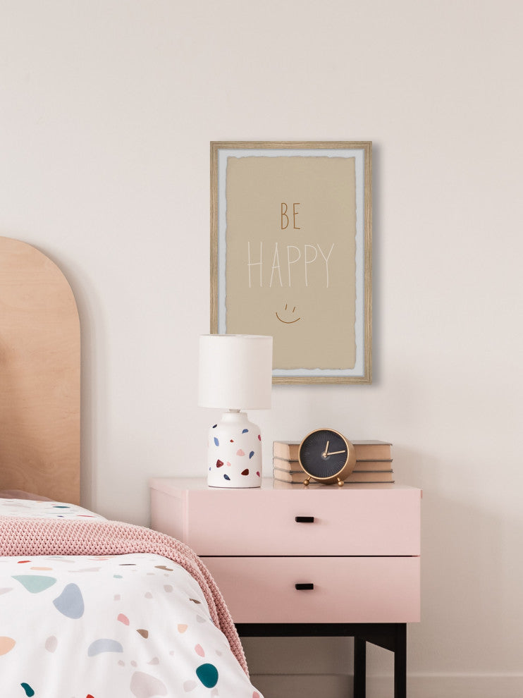 "Be Happy VII" Framed Painting Print, 12x18