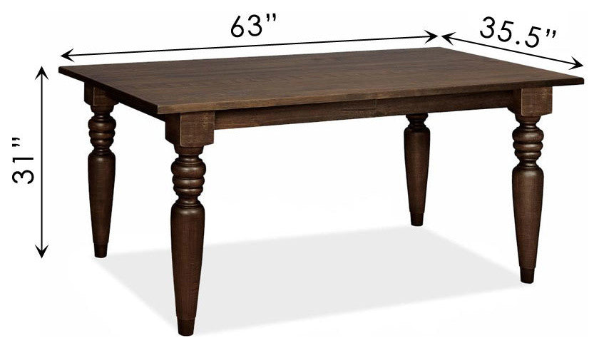 Artefama Flora 63" Dining Table, Cinnamon
