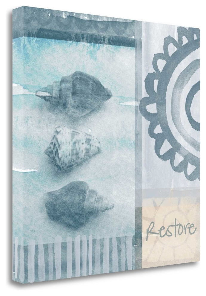"Beach Bath Restore" By Linda Woods, Giclee Print on Gallery Wrap Canvas