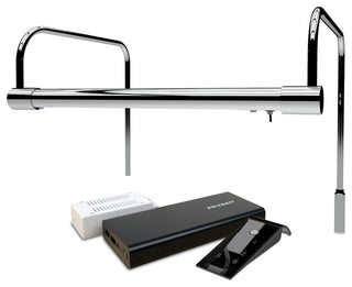 12" Tru-Slim Gallery Light, Chrome With Rechargeable Battery