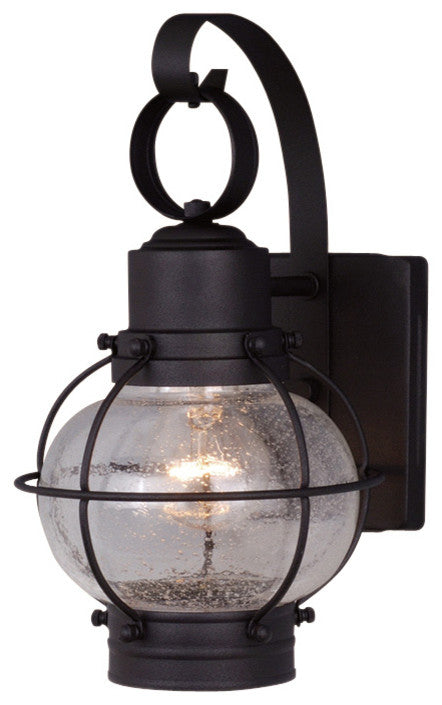 Chatham 7" Outdoor Wall Light, Textured Black
