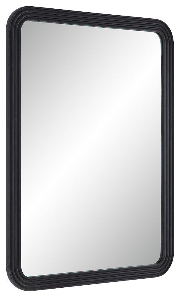 Nolana 40" Tall Rectangular Mirror, Textured Matte Black