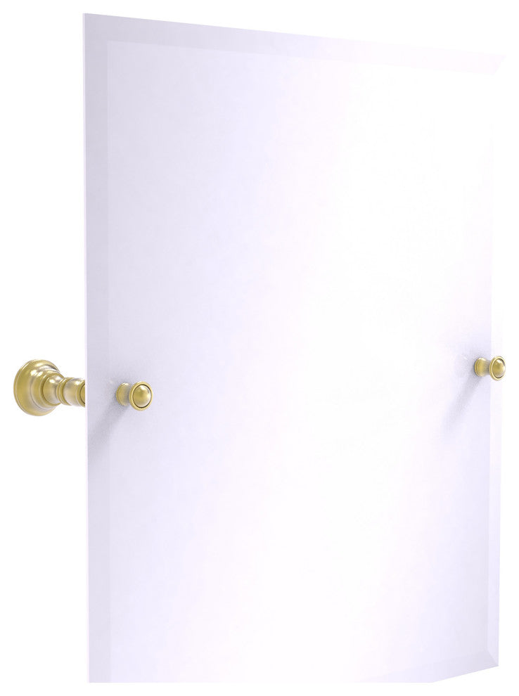 Carolina Frameless Tilt Mirror with Beveled Edge, Satin Brass