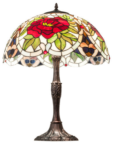 Meyda Lighting 232798 26" High Renaissance Rose Table Lamp
