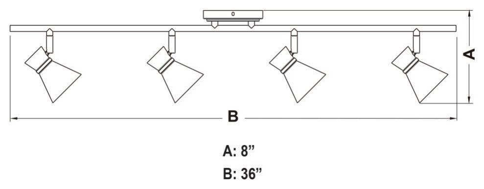 Alto LED Adjustable Ceiling Spot Track Light, Brushed Nickel and Chrome, 4-Light