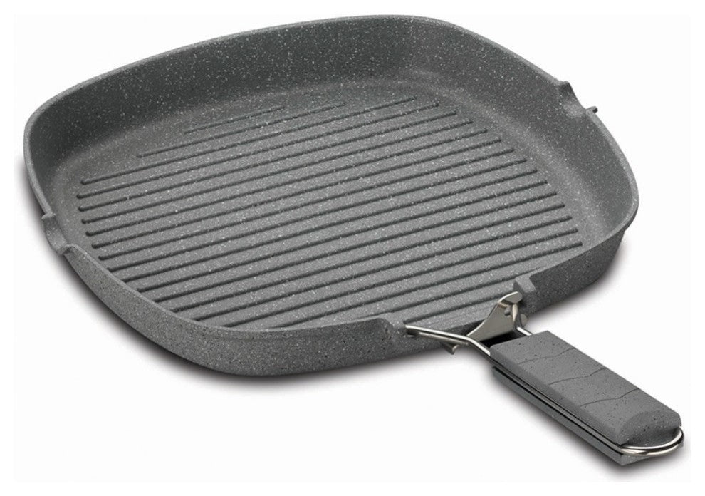 Korkmaz Fine-Cast Granite Gray Grill Fry Pan, 11"