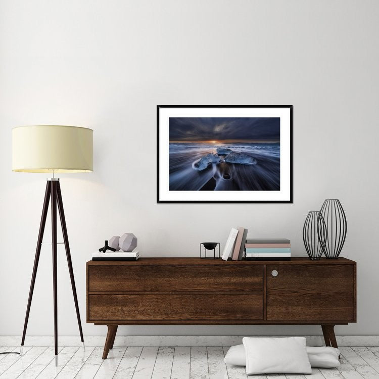 "Wild Ice Ii" Framed Digital Print by Juan Pablo De, 44x32"