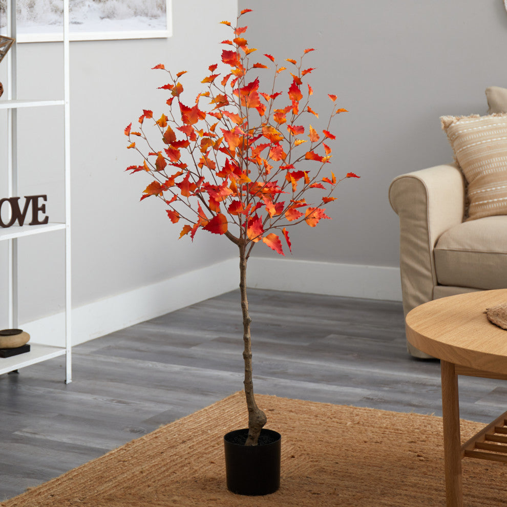 4'' Fall Birch Artificial Autumn Tree