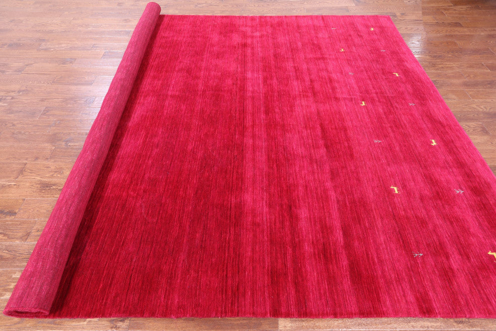 9' 0" X 12' 0" Persian Gabbeh Hand-Knotted Wool Rug - Q15225