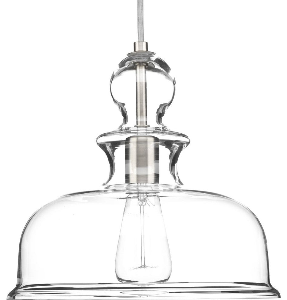 Progress Lighting P5332-09 Staunton 1-Light Pendant, Brushed Nickel