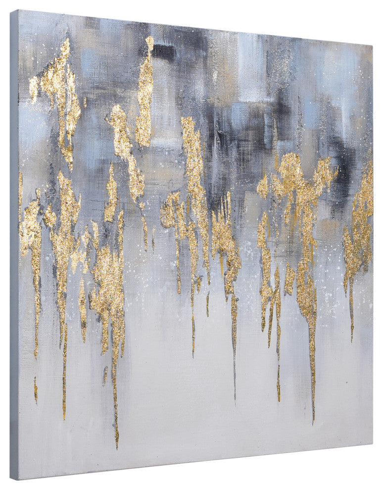 Golden Lighting 1 Textured Metallic Hand Painted Wall Art by Martin Edwards