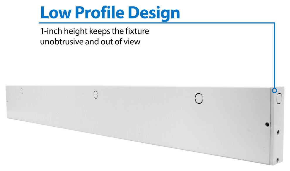 NUC-5 Series Selectable LED Under Cabinet Light, White, 30