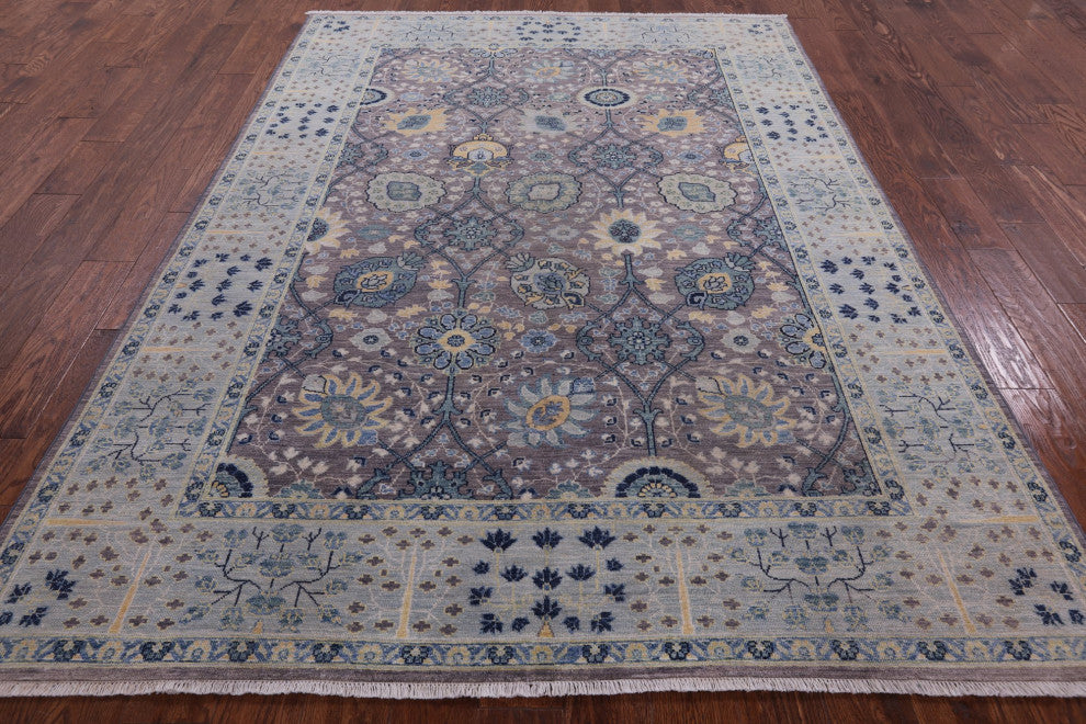6' 2" X 8' 8" Persian Tabriz Handmade Wool Rug Q5930