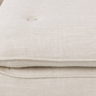 Newcastle Fabric Tufted Bench, Flax