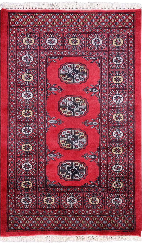 Silky Bokhara Hand Knotted Rug 2' 0" X 3' 0" - Q13862