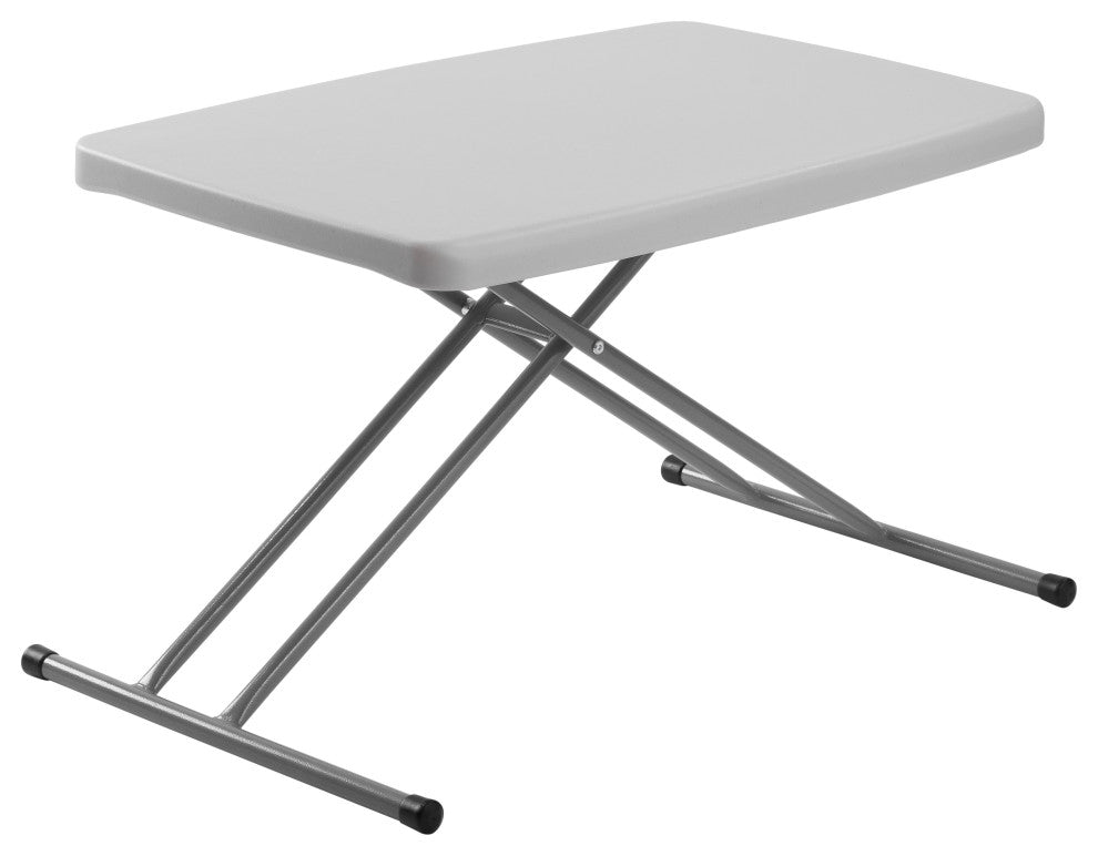 Commercialine 20 x 30 Height Adjustable Personal Folding Table, Speckled Grey