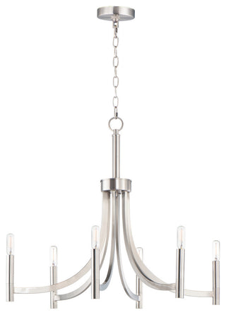 Maxim 21526 Lyndon 6 Light 28"W Chandelier - Satin Nickel