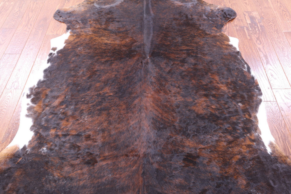 7' 7" X 6' 5" Natural Cowhide Rug C1782