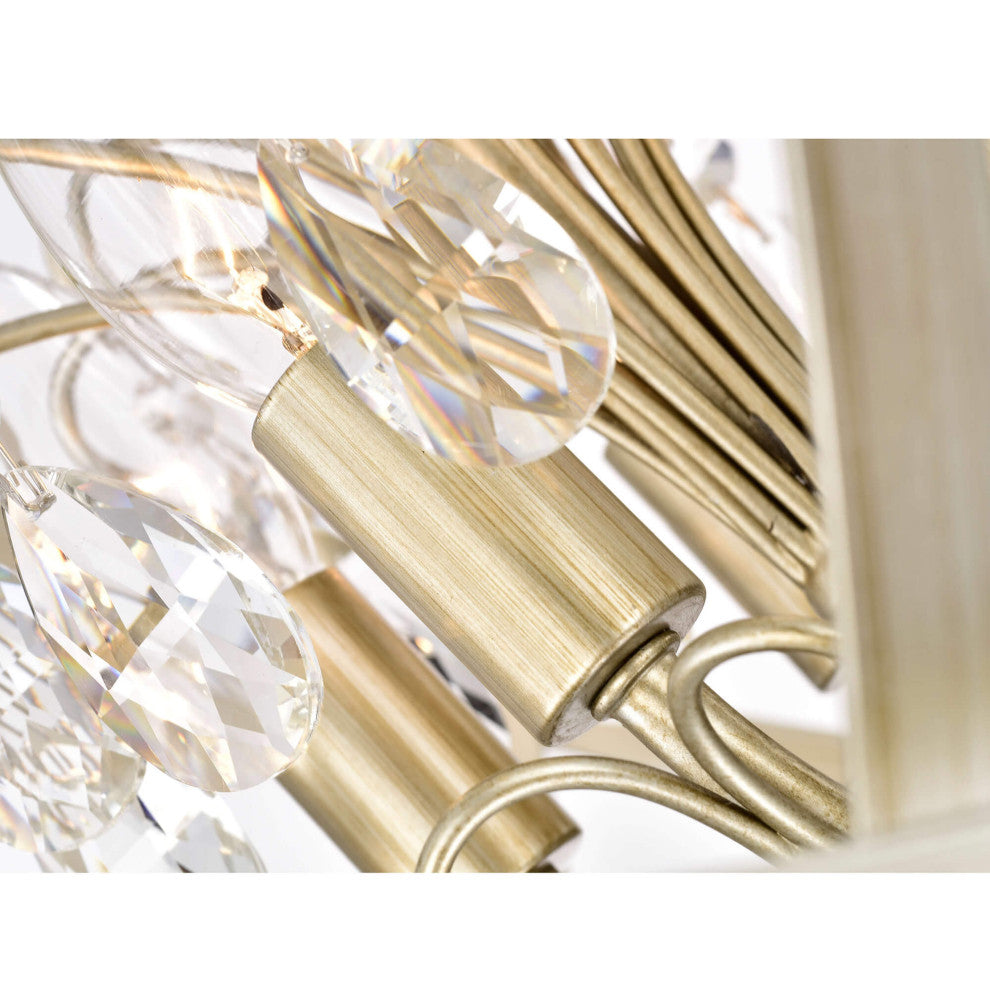 Chloe Champagne Crystal Orb 5-light Chandelier