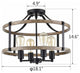 Farmhouse Ceiling Light Fixtures Ceiling Semi Flush Mount Chandelier