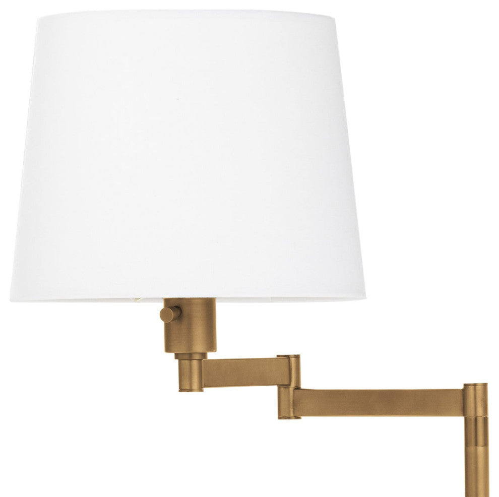 Virtue Floor Lamp, Natural Brass