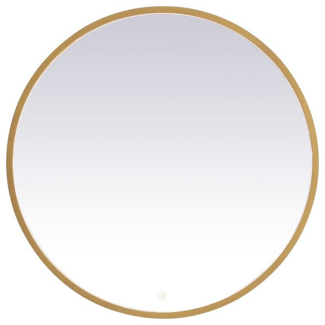 Modern Brass Led Mirror