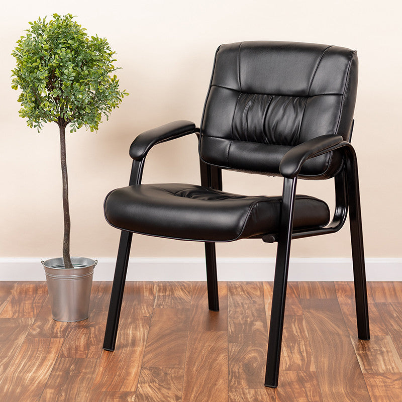 Flash Furniture Reception Guest Chair in Black