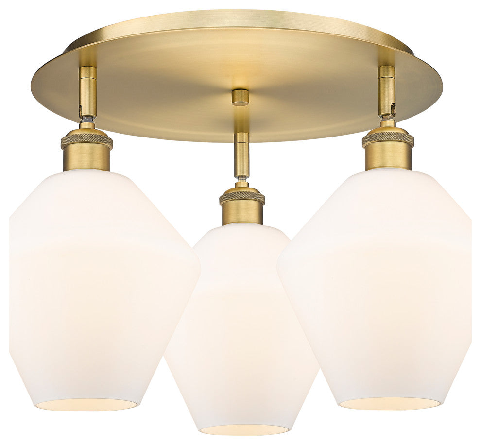 Innovations Cindyrella 3 19.75" Flush Mount Brushed Brass