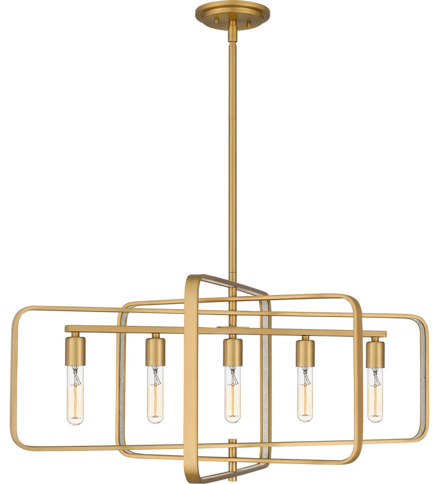 Quoizel PCDPR534BWS 5-Light Island Chandelier, Dupree
