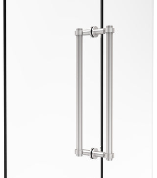 Contemporary 18" Grooved Accent Back to Back Shower Door Pull, Polished Chrome