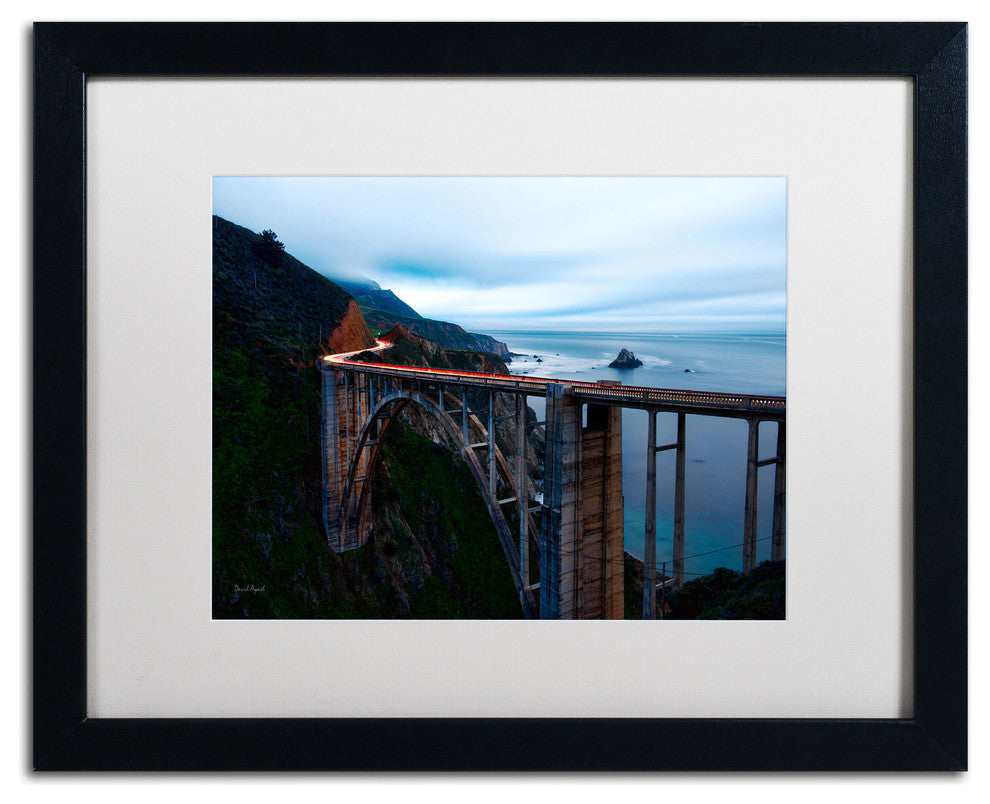 'Big Sur - Bixby Bridge - California-II' Matted Framed Canvas Art by David Ayash