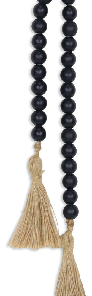 Akaida Dark Blue Wooden Bead Tassel Decor
