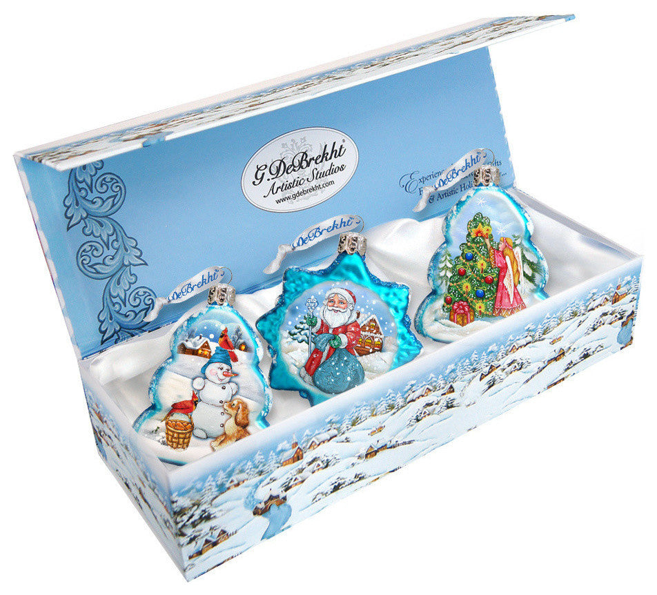 Christmas, Set of 3 Ornaments